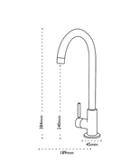 Carron Phoenix Savoy Plus Matt Black Single Lever Kitchen Tap Swivel Spout
