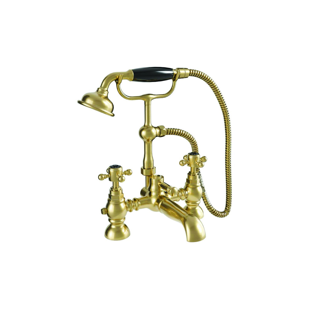 Burford Traditional Bath Shower Mixer - Brushed Brass