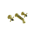 Burford Wall-Mounted Basin Mixer - Brushed Brass