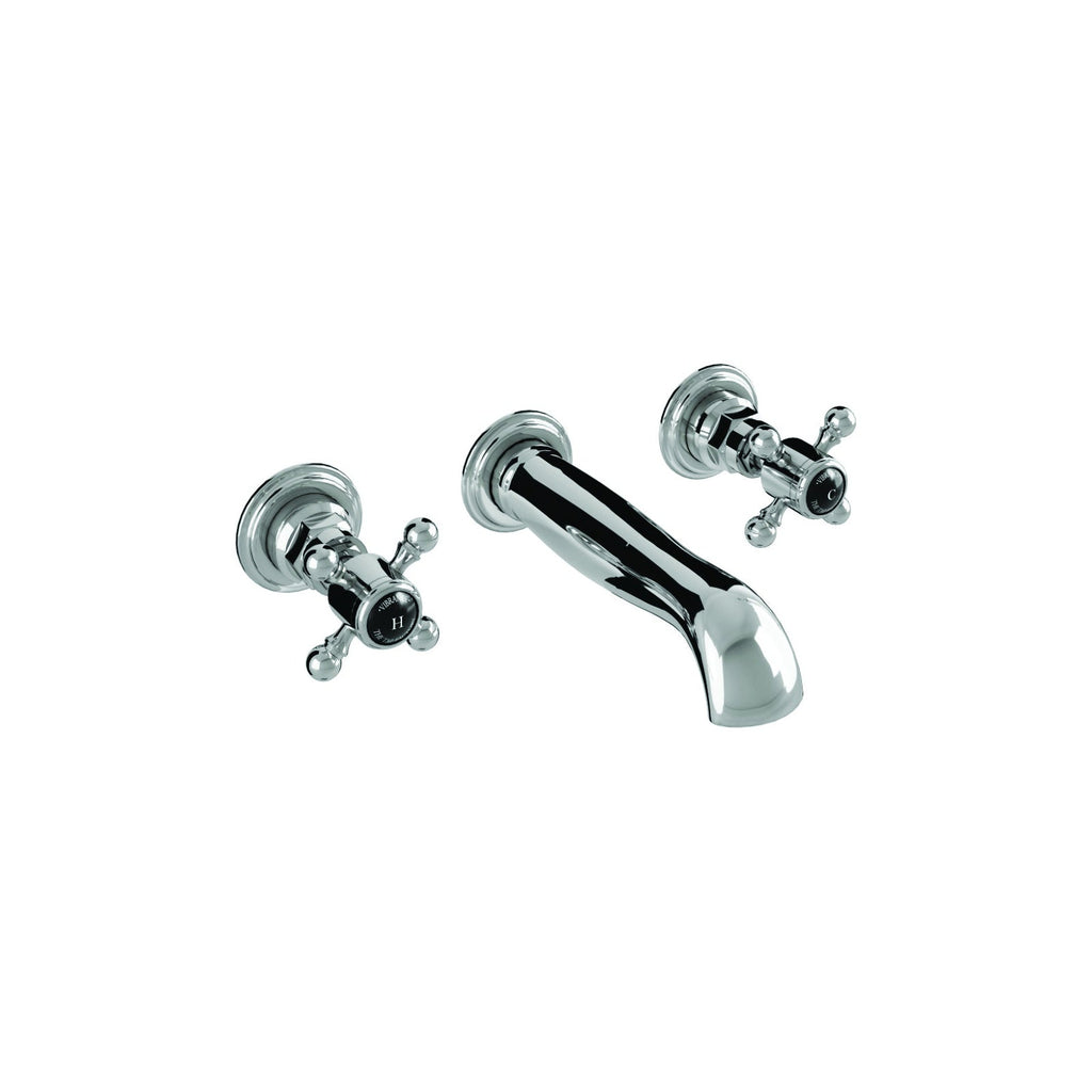 Burford Wall-Mounted Basin Mixer - Chrome