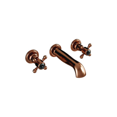 Burford Wall-Mounted Basin Mixer - Copper