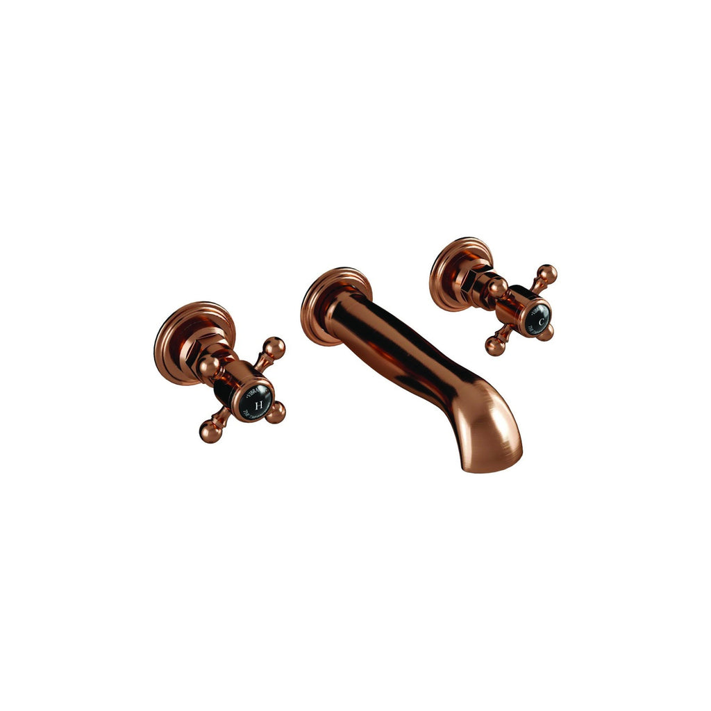 Burford Wall-Mounted Basin Mixer - Copper