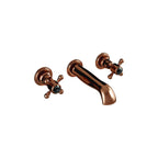 Burford Wall-Mounted Basin Mixer - Copper