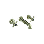Burford Wall-Mounted Basin Mixer - Brushed Nickel