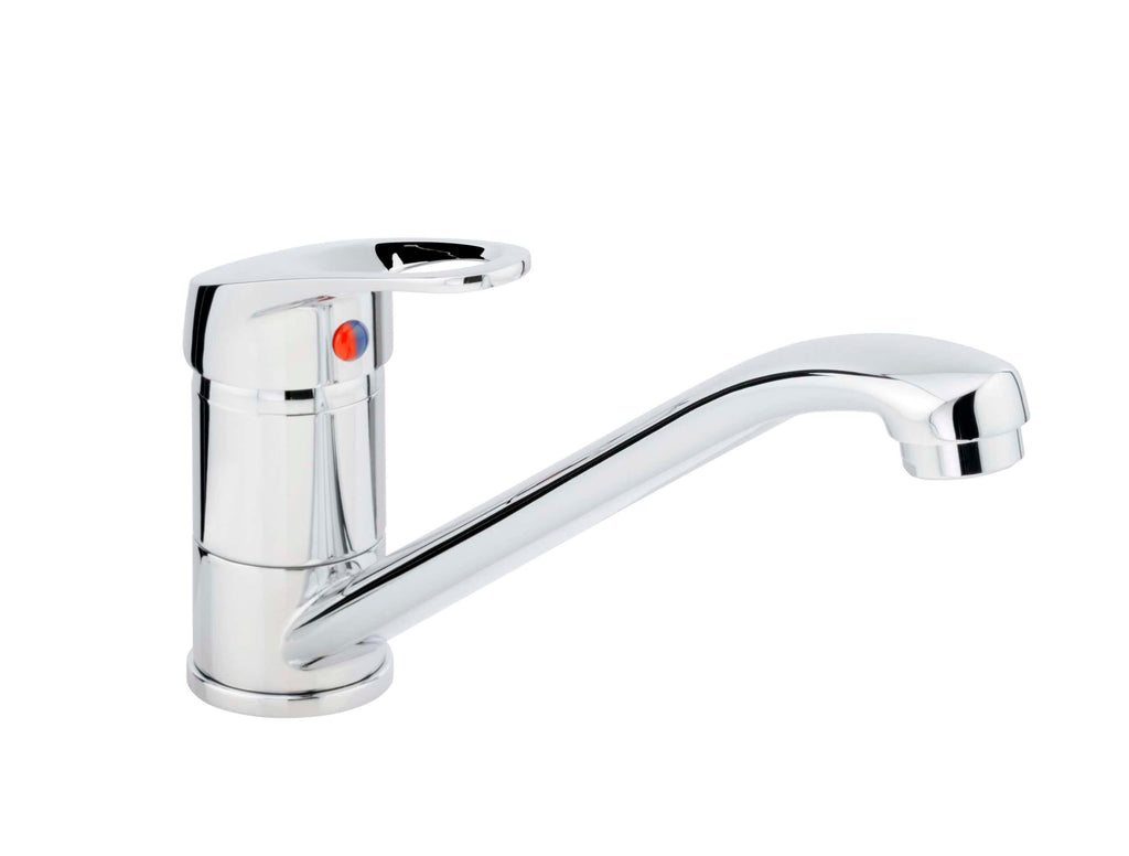 Carron Phoenix Zeno Chrome Top Lever Kitchen Tap Brass Swivel Spout