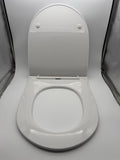 Curved Toilet Seat White Soft Close Plastic Universal Fit Bathroom D Shape