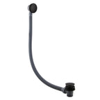 Click Clack Bath Waste with Overflow Matt Black Easy Clean Pop Up Plug G1½