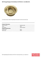 Franke WD Flange Stopper Gold Stainless Steel PVD 115x40mm 112.0664.391 — view 4