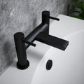 Bath Filler Tap Matt Black Dual Lever Deck Mounted Brass Body WRAS Kew