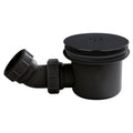 Shower Waste Trap 90mm Black Vented Dome Easy Clean High Flow Shower Tray