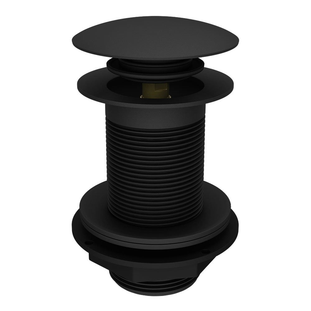 Unslotted Basin Waste Click Clack Matt Black Bathroom Sink Solid Brass