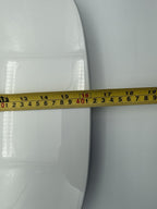Square Toilet Seat White Soft Close Plastic Universal Fit Bathroom Cube Shape