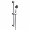 Round Shower Riser Rail Kit Chrome Adjustable Head Hose Bar Set Wall Mounted