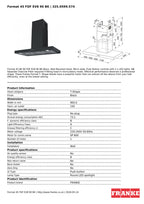 Franke Format 45 FDF EV8 90 BK Wall Mounted Cooker Hood 90cm Black LED — view 4
