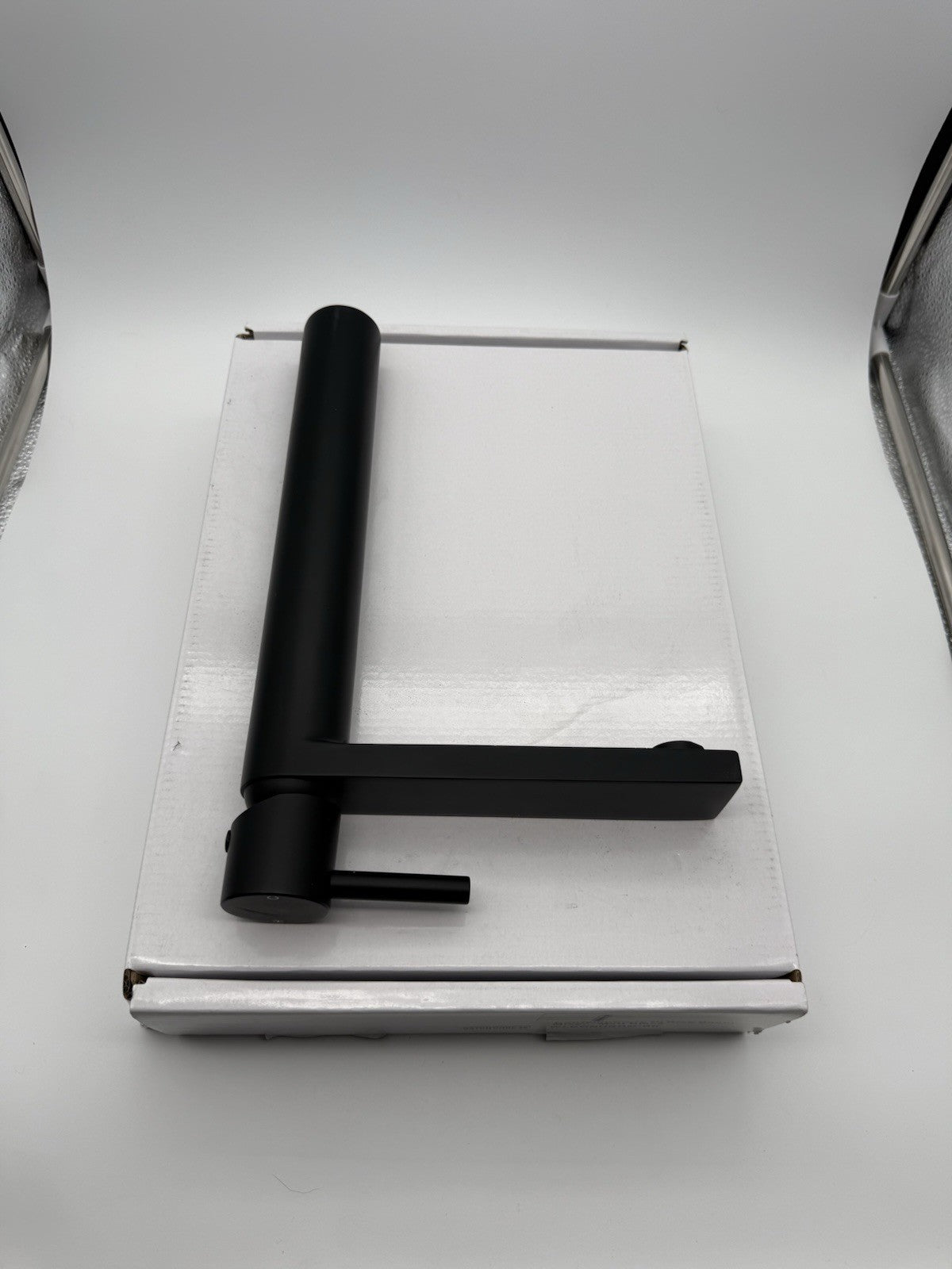 Tall Basin Mixer Tap Matt Black High Rise 300mm Single Lever WRAS Brass