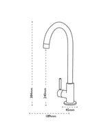 Carron Phoenix Savoy Plus Matt Black Single Lever Kitchen Tap Swivel Spout — view 3
