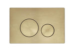 Pneumatic Dual Flush Plate Brushed Brass Concealed Cistern Push Button 210x140mm