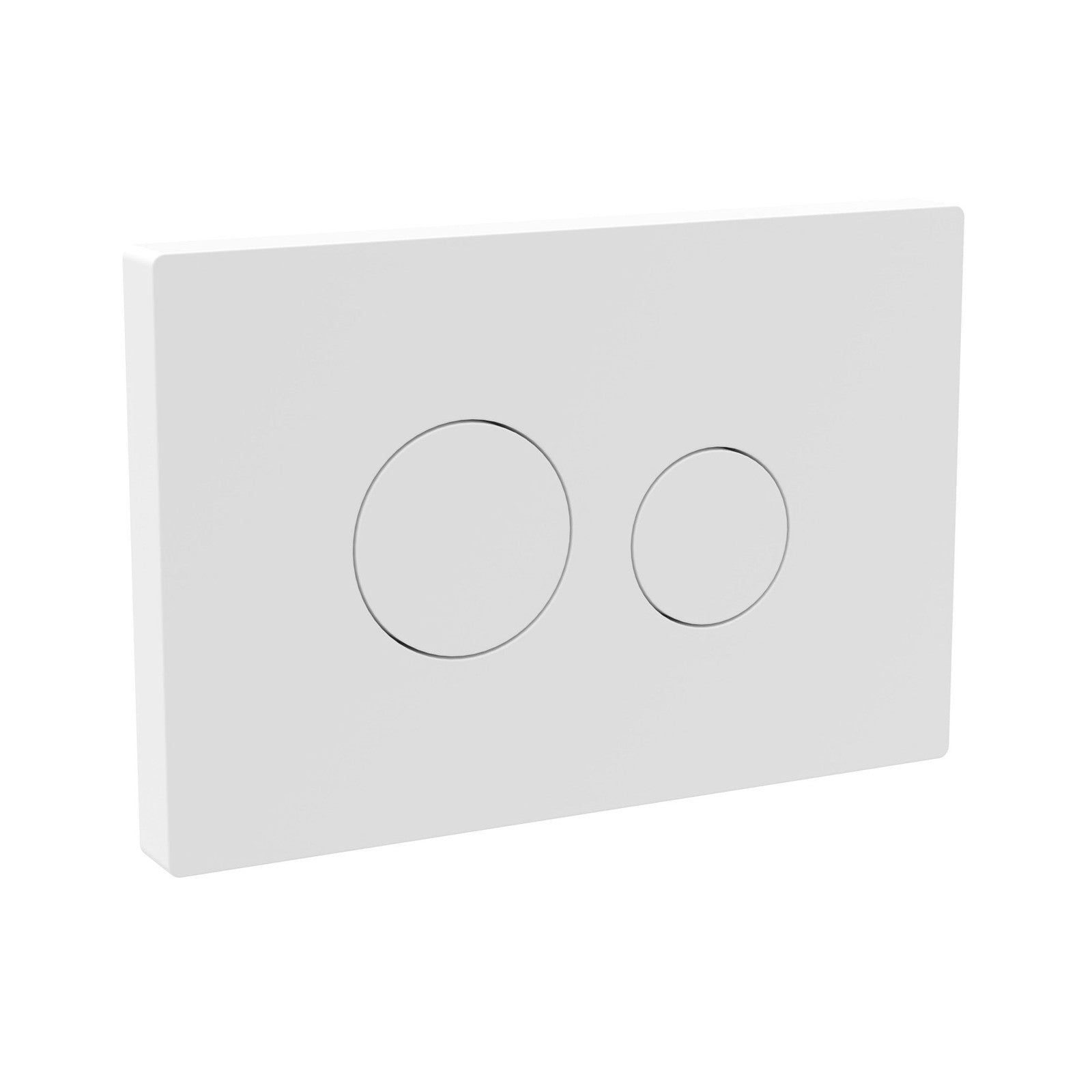 Pneumatic Dual Flush Plate Matt White Concealed Cistern Push Button 210x140mm