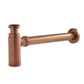 Bottle Trap Waste Brushed Copper Round Basin Sink 1 1/4" Bathroom 32mm