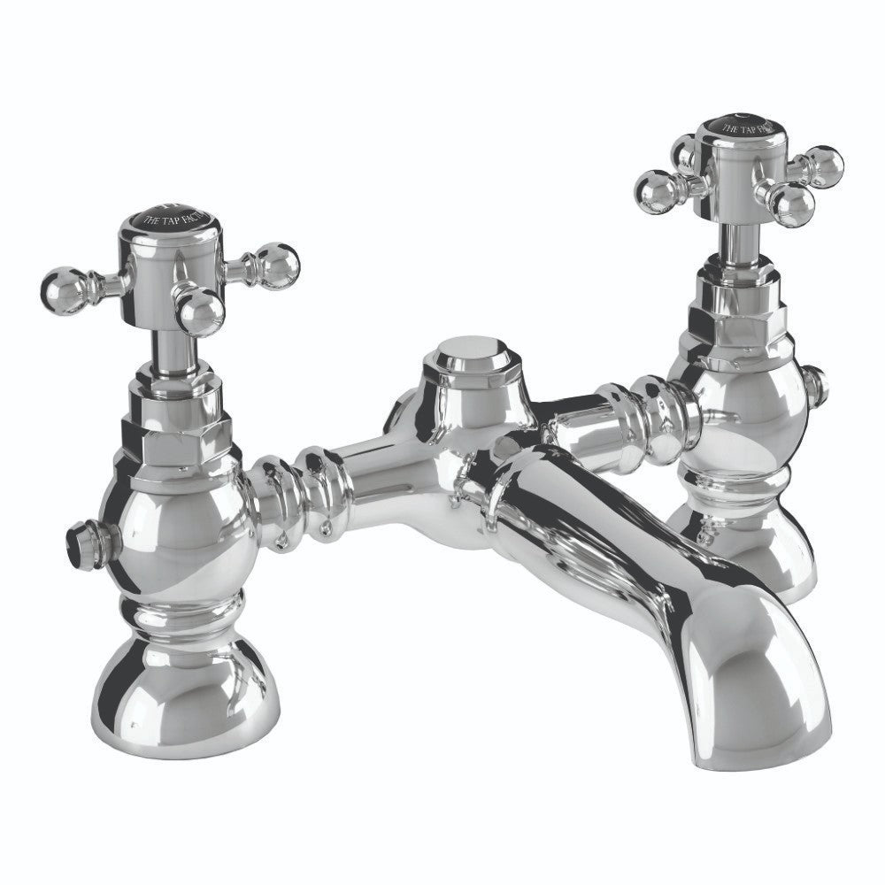 Traditional Bath Filler Tap Chrome Crosshead Ceramic Valve WRAS Approved Brass