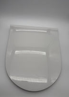 Curved Toilet Seat White Soft Close Plastic Universal Fit Bathroom D Shape