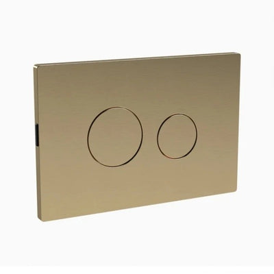 Pneumatic Dual Flush Plate Brushed Brass Concealed Cistern Push Button 210x140mm