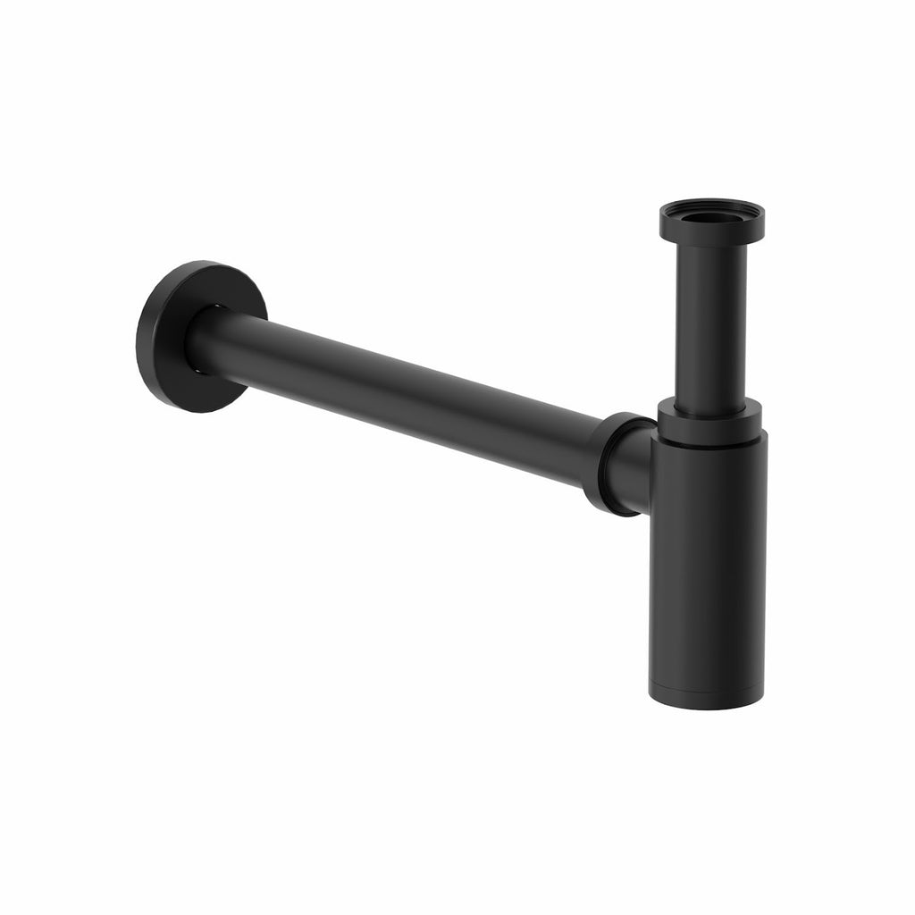 Bottle Trap Waste Matt Black Round Basin Sink 1 1/4" Bathroom 32mm