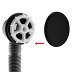 Click Clack Bath Waste with Overflow Matt Black Easy Clean Pop Up Plug G1½