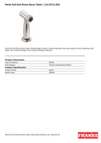 Franke Perla Pull-Out Rinse Spray Decor Steel Brass Kitchen Tap Accessory — view 4