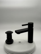 Basin Mixer Tap Matt Black inc Waste Single Lever WRAS Bathroom Sink Brass