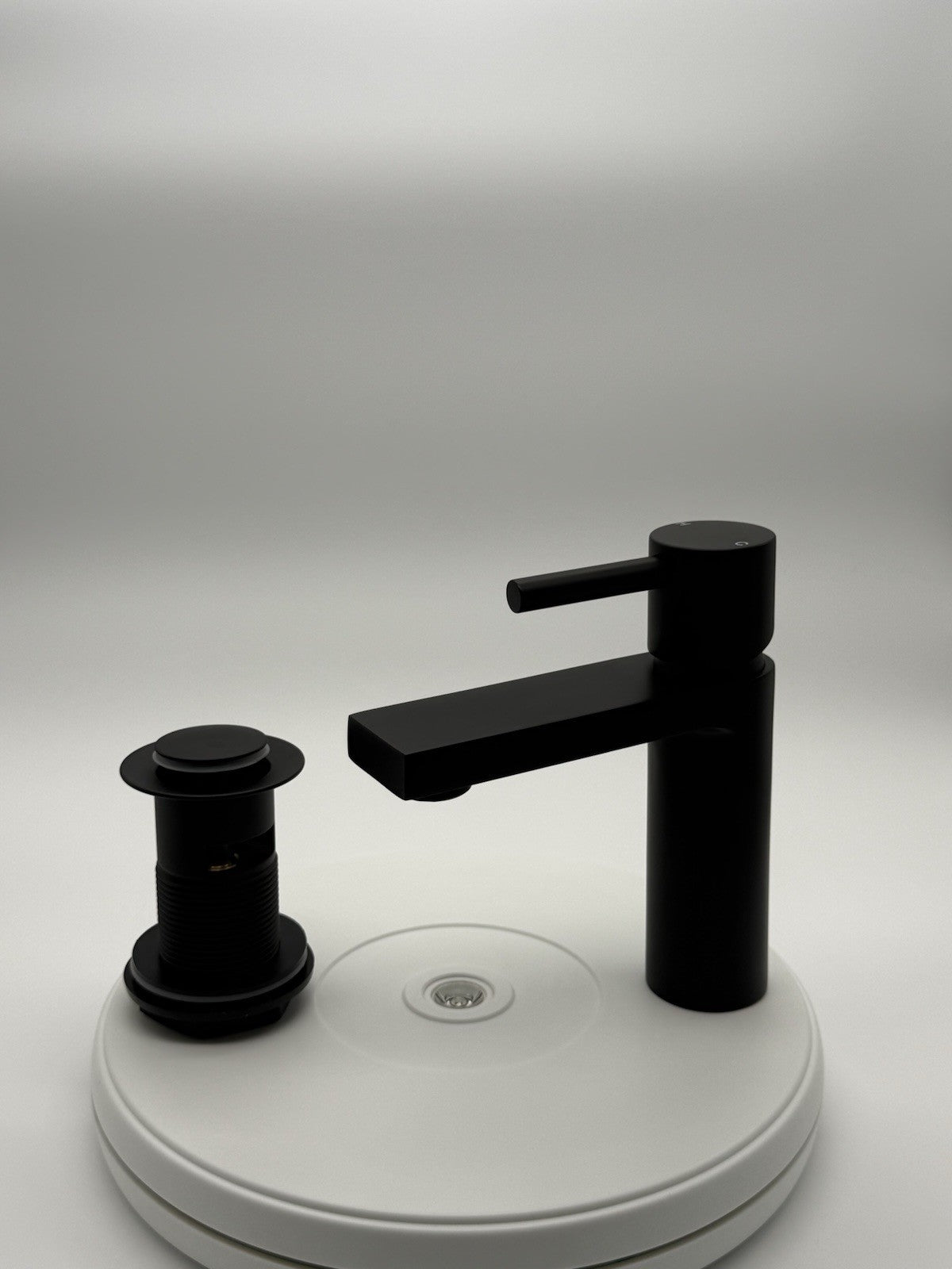 Basin Mixer Tap Matt Black inc Waste Single Lever WRAS Bathroom Sink Brass