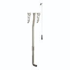High Level Toilet Flush Pipe Kit Brushed Nickel Traditional Brass Bathroom