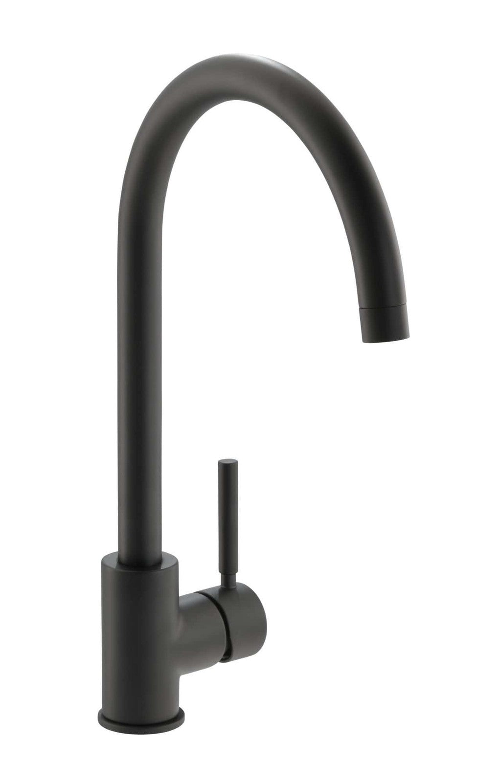 Carron Phoenix Savoy Plus Matt Black Single Lever Kitchen Tap Swivel Spout — view 2