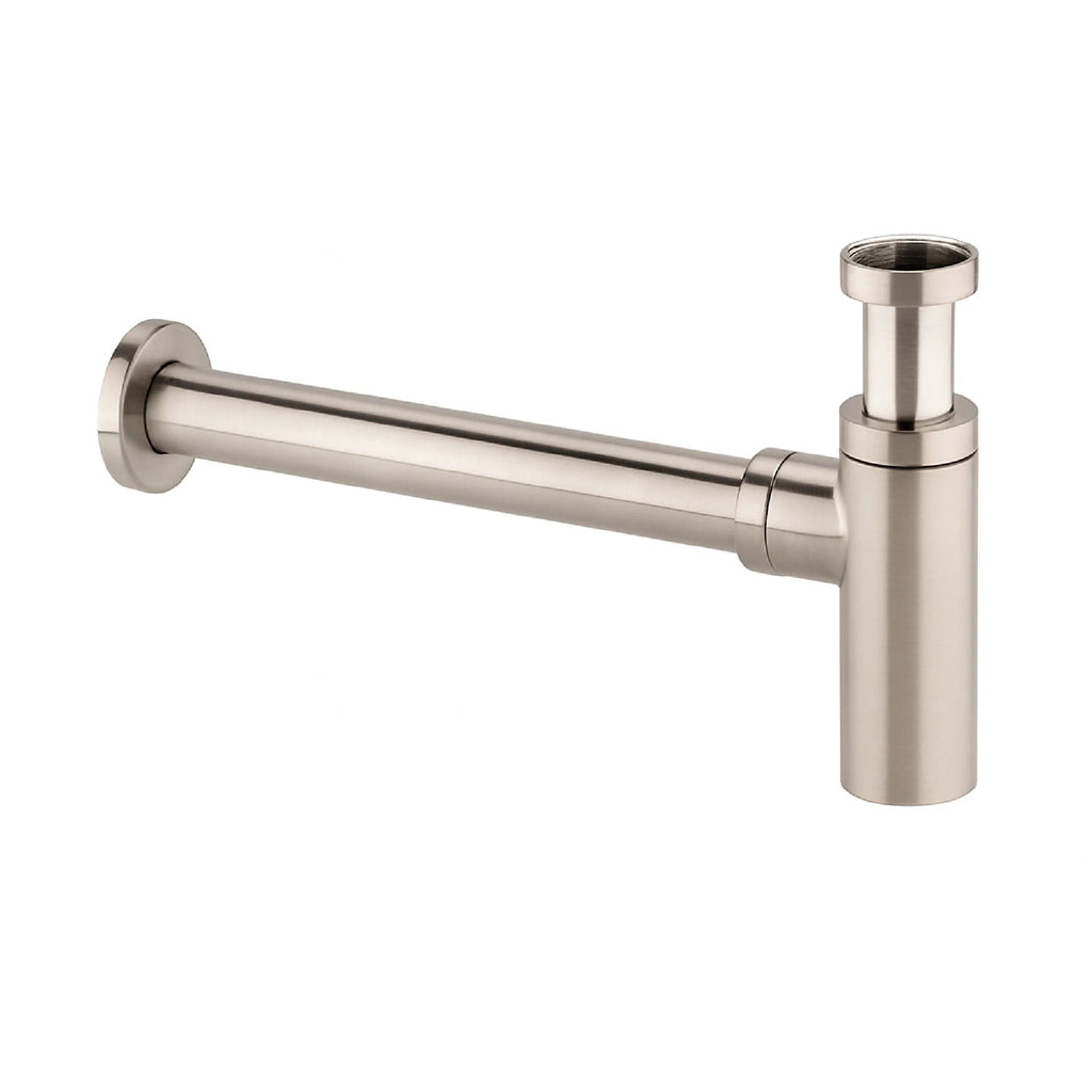 Bottle Trap Waste Brushed Nickel Round Basin Sink 1 1/4" Bathroom 32mm