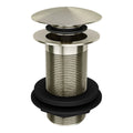 Unslotted Basin Waste Click Clack Brushed Nickel Bathroom Sink Solid Brass