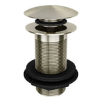 Unslotted Basin Waste Click Clack Brushed Nickel Bathroom Sink Solid Brass