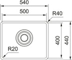 Franke Maris Quiet MQX 110-50 Undermount 1 Bowl Stainless Steel Sink — view 3