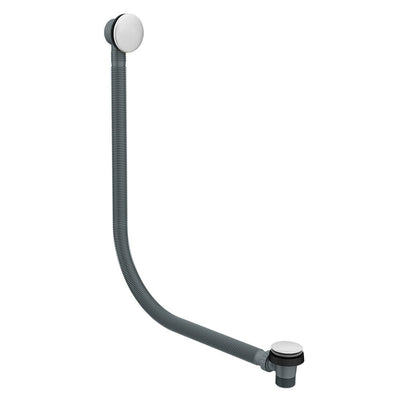 Click Clack Bath Waste with Overflow Brushed Nickel Easy Clean Pop Up Plug G1½