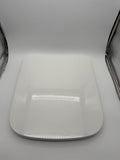 Square Toilet Seat White Soft Close Plastic Universal Fit Bathroom Cube Shape