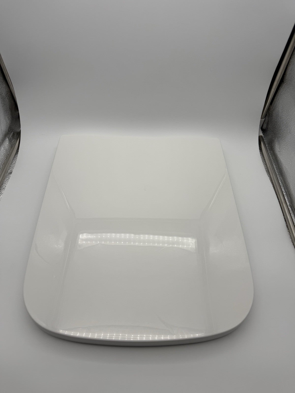 Square Toilet Seat White Soft Close Plastic Universal Fit Bathroom Cube Shape