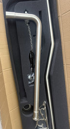 High Level Toilet Flush Pipe Kit Brushed Nickel Traditional Brass Bathroom