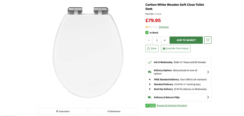 Premium Traditional Toilet Seat Heavy Duty Chrome Quick Release White