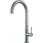 Franke Maris Decor Steel Single Lever Kitchen Tap Brass J-Spout Swivel — view 2
