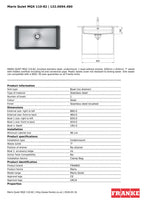 Franke Maris Quiet MQX 110-82 Undermount 1 Bowl Stainless Steel Sink — view 4