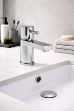 Basin Mixer Tap Chrome inc Waste Single Lever WRAS Bathroom Sink Brass