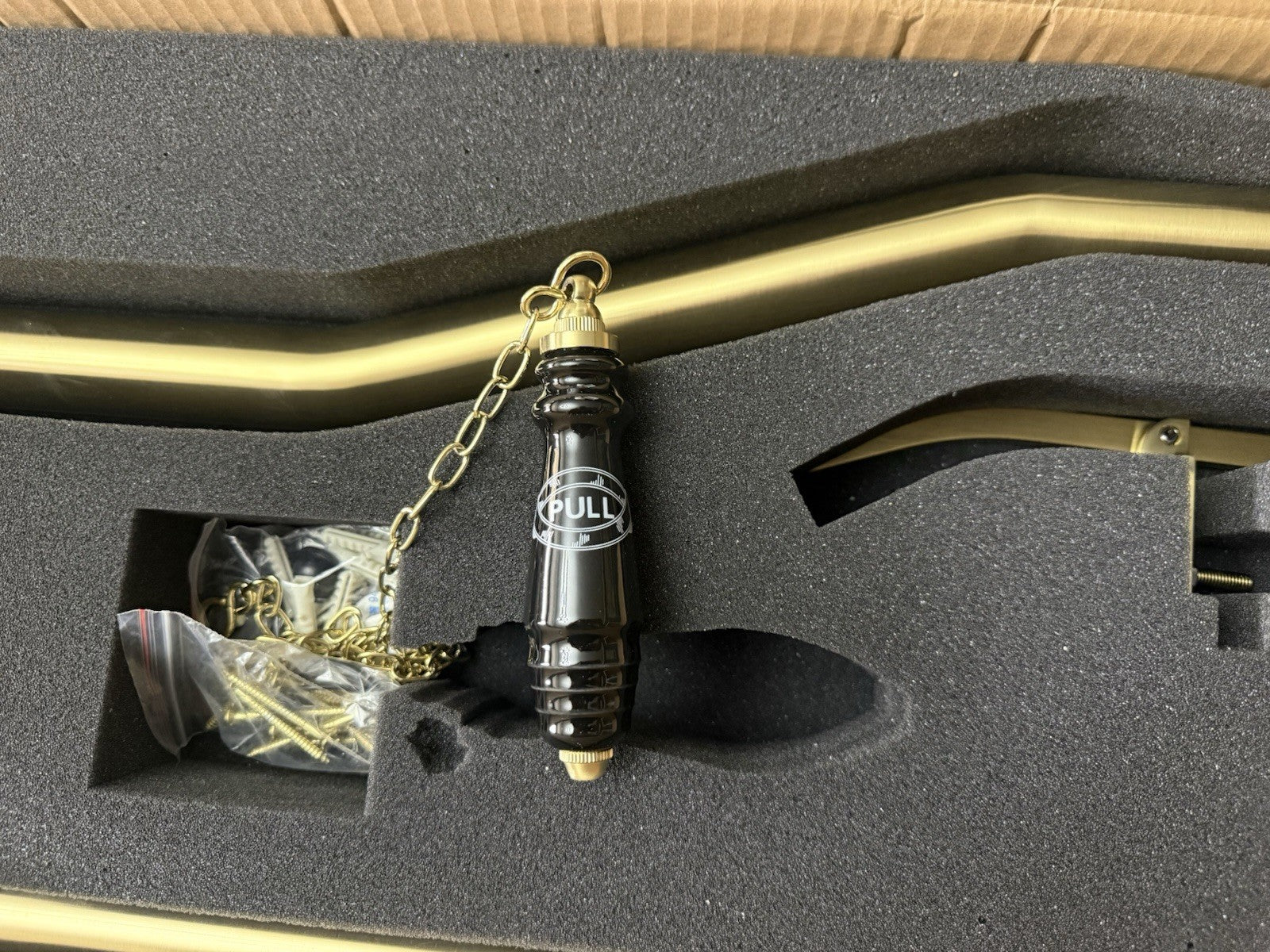 High Level Toilet Flush Pipe Kit Brushed Brass Traditional Brass Bathroom