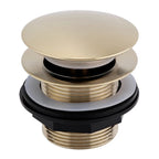 Unslotted Bath Waste No Overflow Brushed Brass Solid Brass Bathroom
