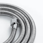 Square Shower Riser Rail Kit Chrome Adjustable Head Hose Bar Set Wall Mounted