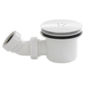 Shower Waste Trap 90mm White Vented Dome Easy Clean High Flow Shower Tray