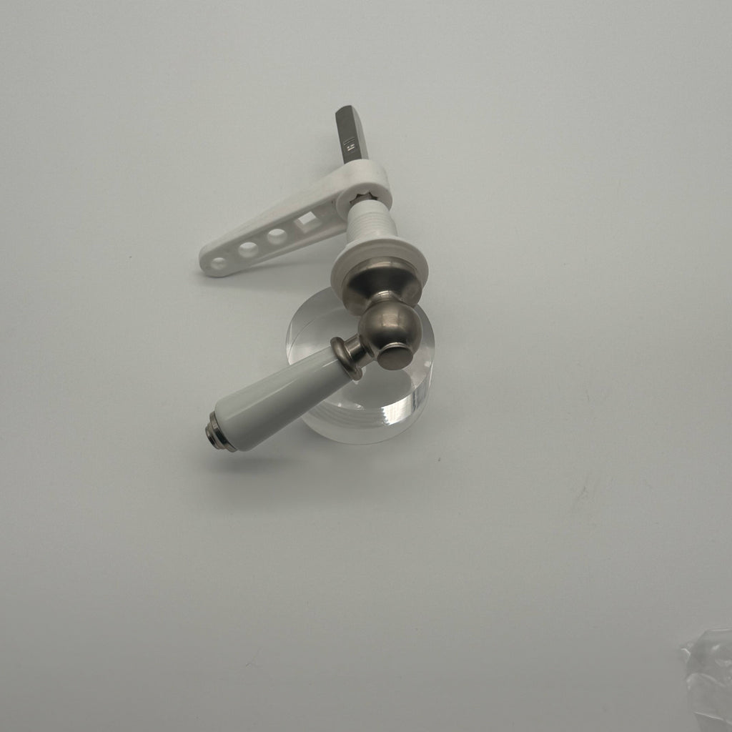 Traditional Ceramic Toilet Flush Lever Brushed Nickel Universal Fit Cistern